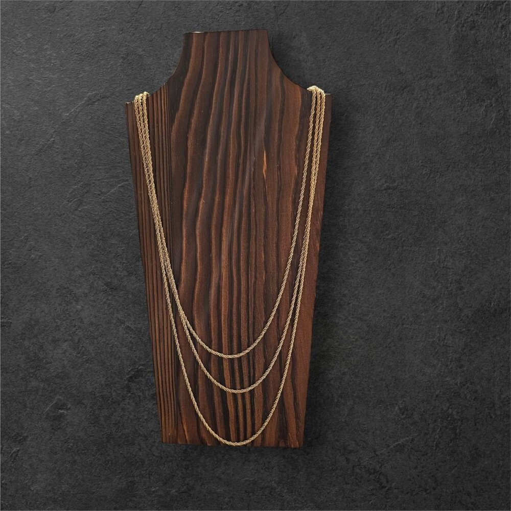 Vintage Parklane Gold-Tone Multi-Strand Necklace 25"